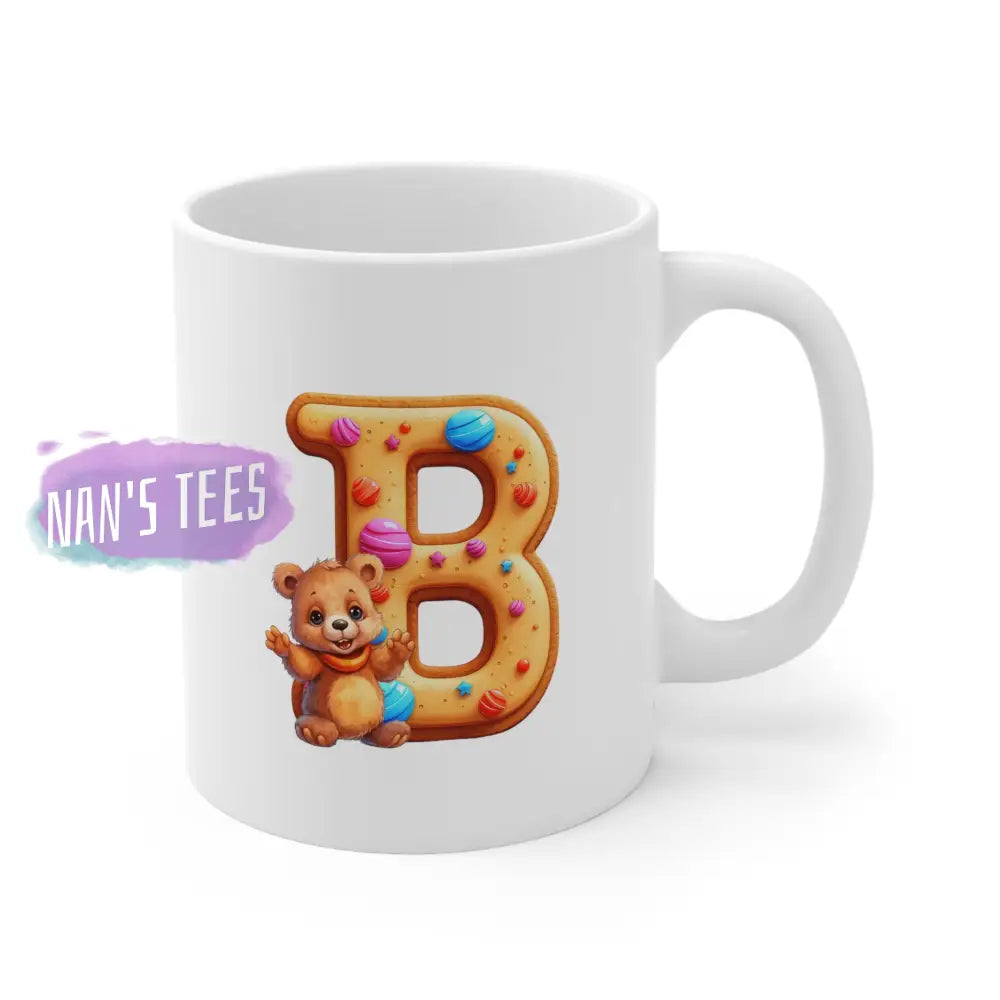 Super Cute Animal Alphabet Letter B | Ceramic Mug 11Oz