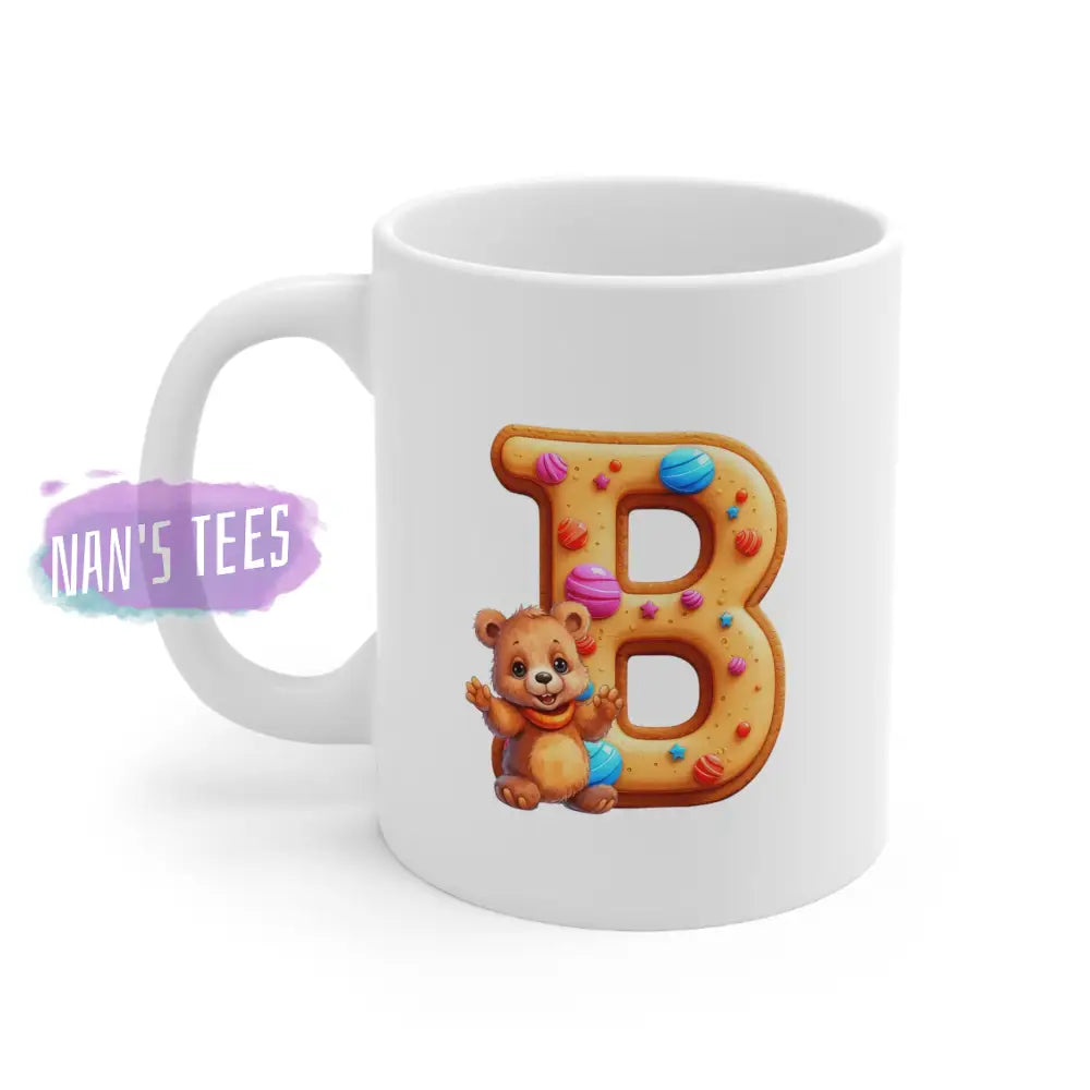 Super Cute Animal Alphabet Letter B | Ceramic Mug 11Oz