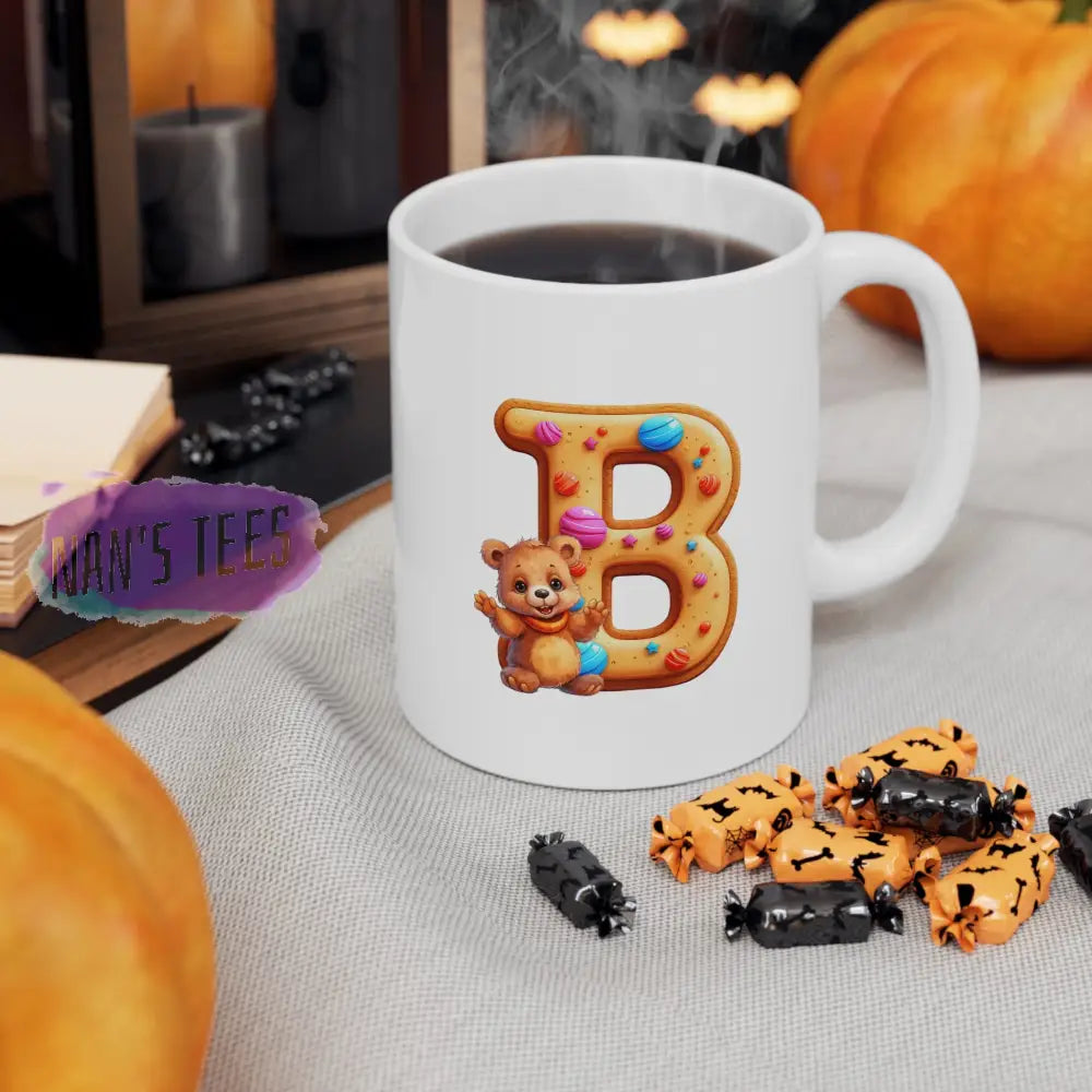 Super Cute Animal Alphabet Letter B | Ceramic Mug 11Oz