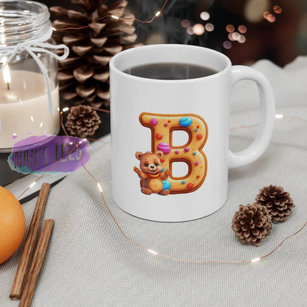 Super Cute Animal Alphabet Letter B | Ceramic Mug 11Oz