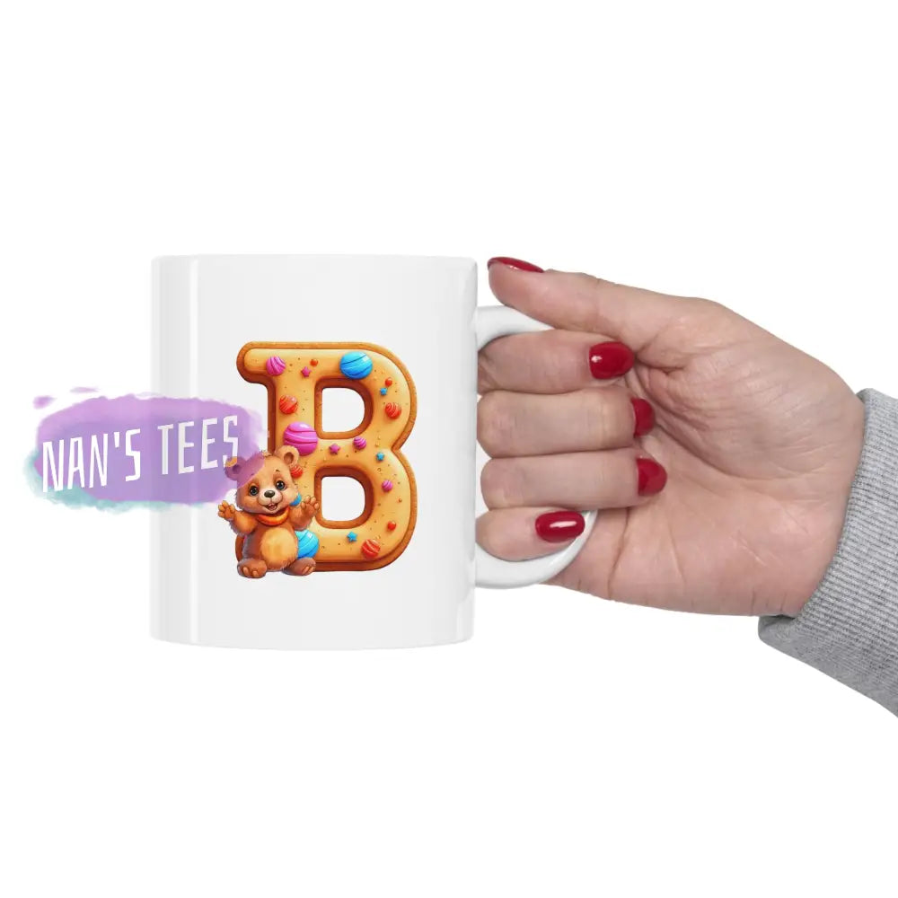 Super Cute Animal Alphabet Letter B | Ceramic Mug 11Oz