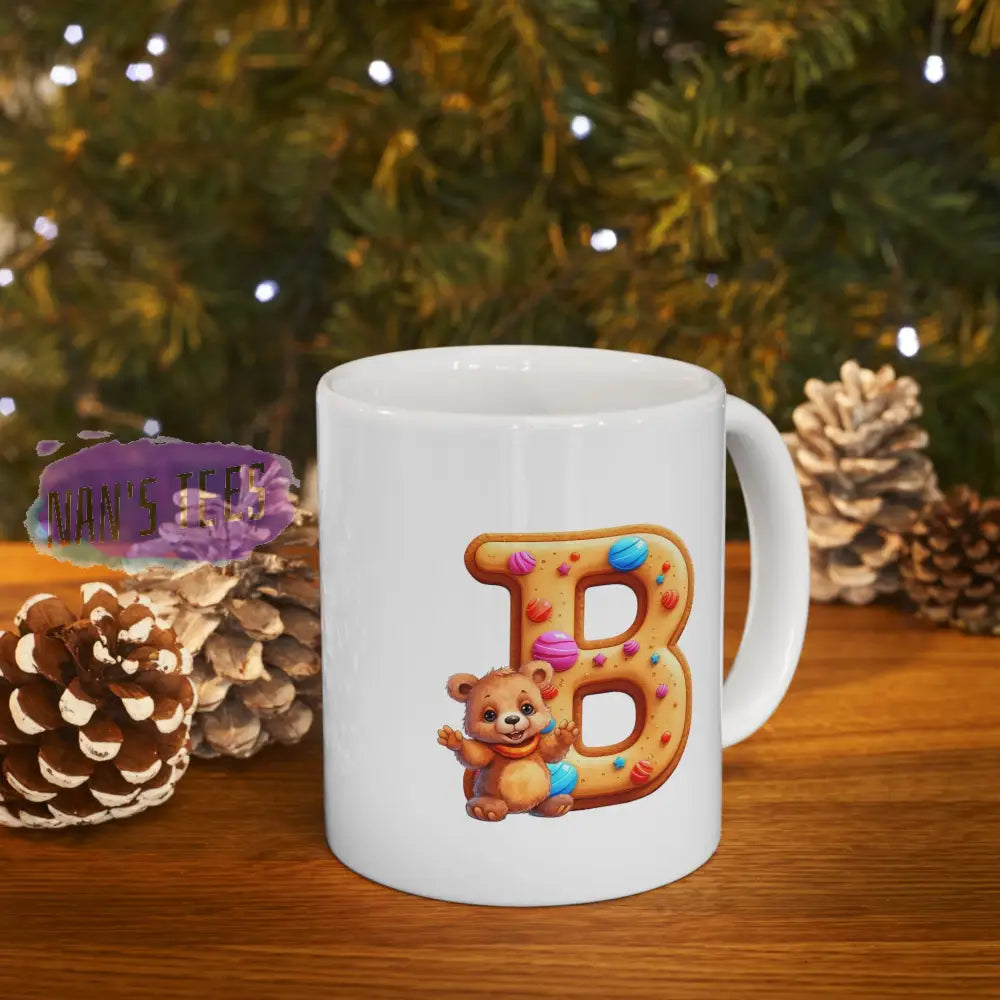 Super Cute Animal Alphabet Letter B | Ceramic Mug 11Oz