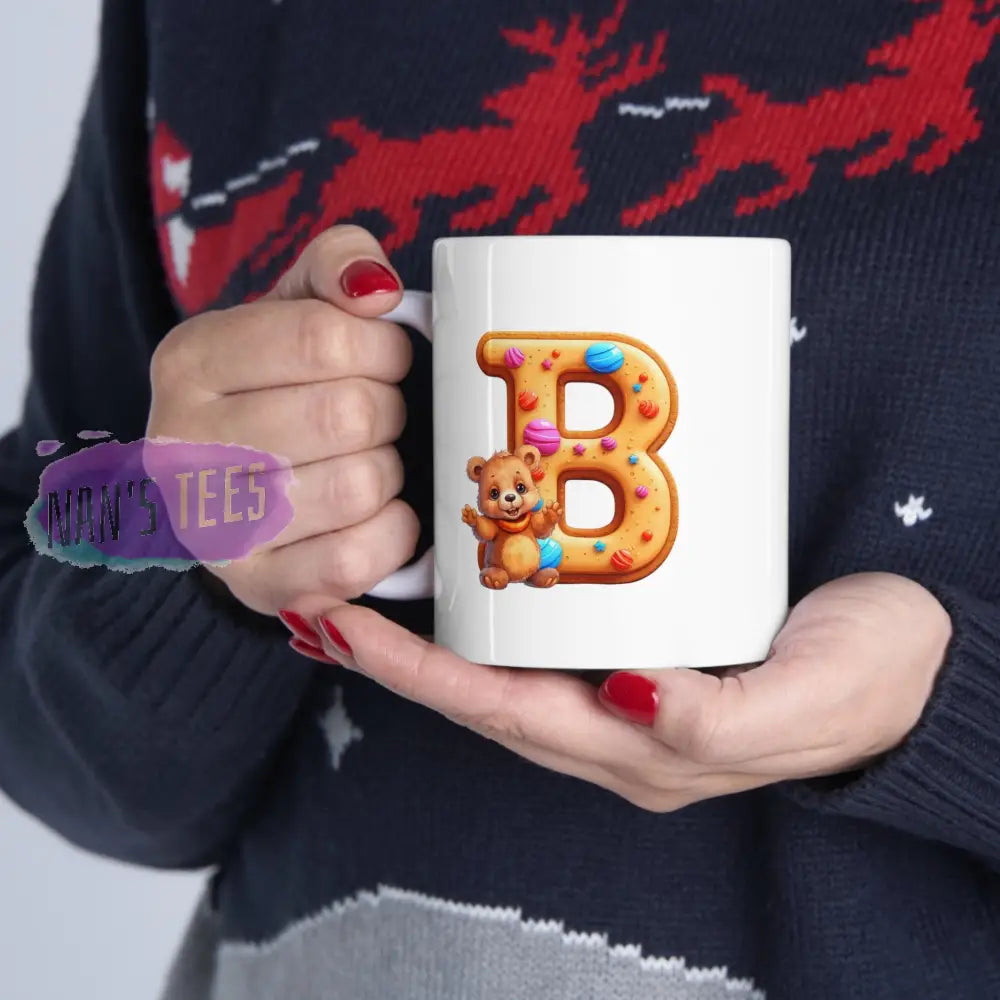 Super Cute Animal Alphabet Letter B | Ceramic Mug 11Oz