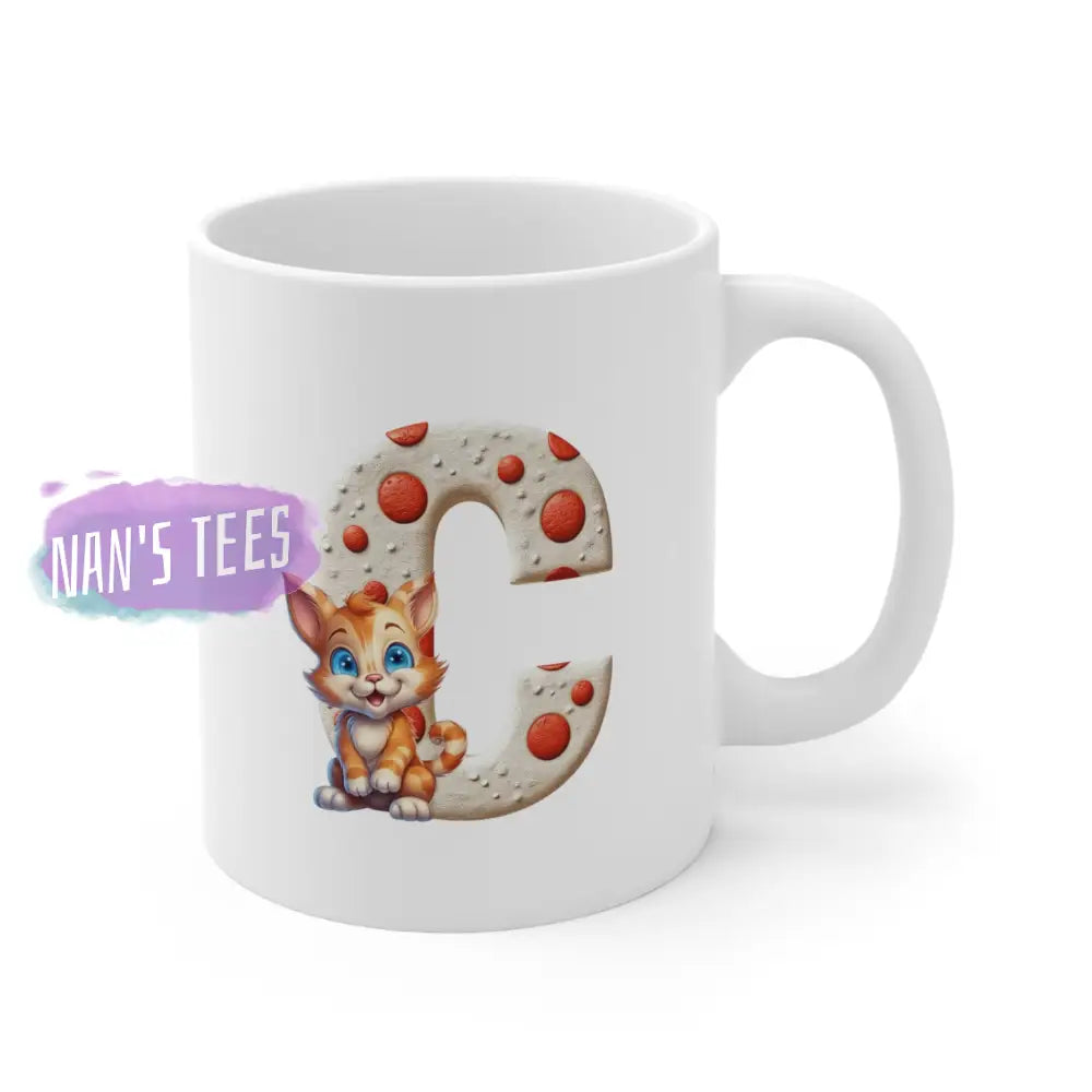 Super Cute Animal Alphabet Letter C | Ceramic Mug 11Oz