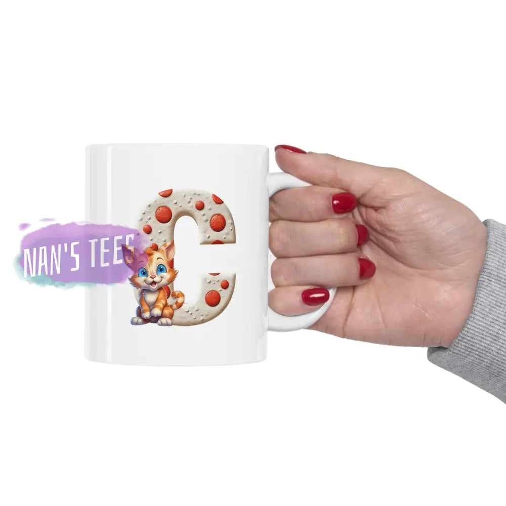 Super Cute Animal Alphabet Letter C | Ceramic Mug 11Oz