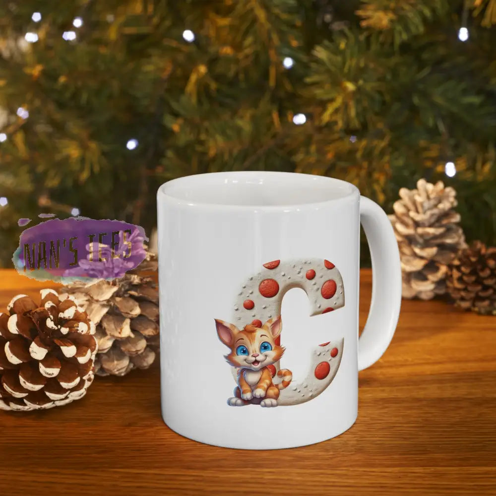 Super Cute Animal Alphabet Letter C | Ceramic Mug 11Oz