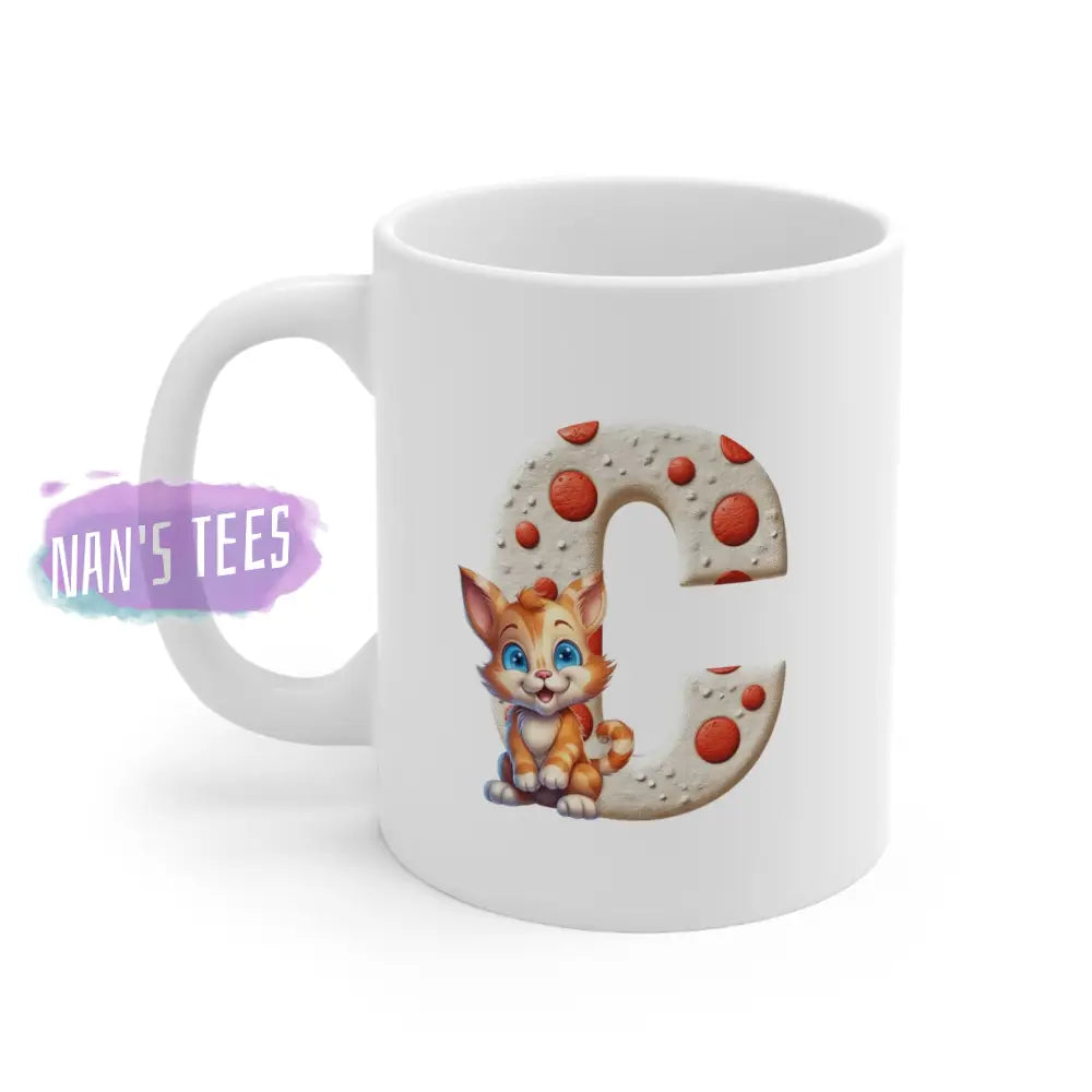 Super Cute Animal Alphabet Letter C | Ceramic Mug 11Oz