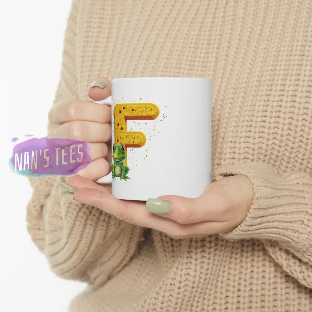 Super Cute Animal Alphabet Letter F | Ceramic Mug 11Oz