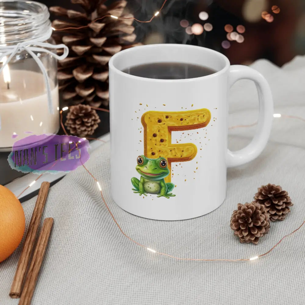 Super Cute Animal Alphabet Letter F | Ceramic Mug 11Oz