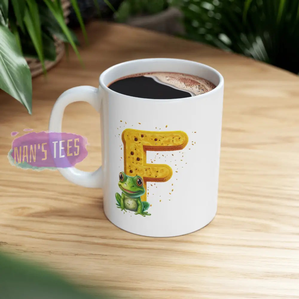 Super Cute Animal Alphabet Letter F | Ceramic Mug 11Oz