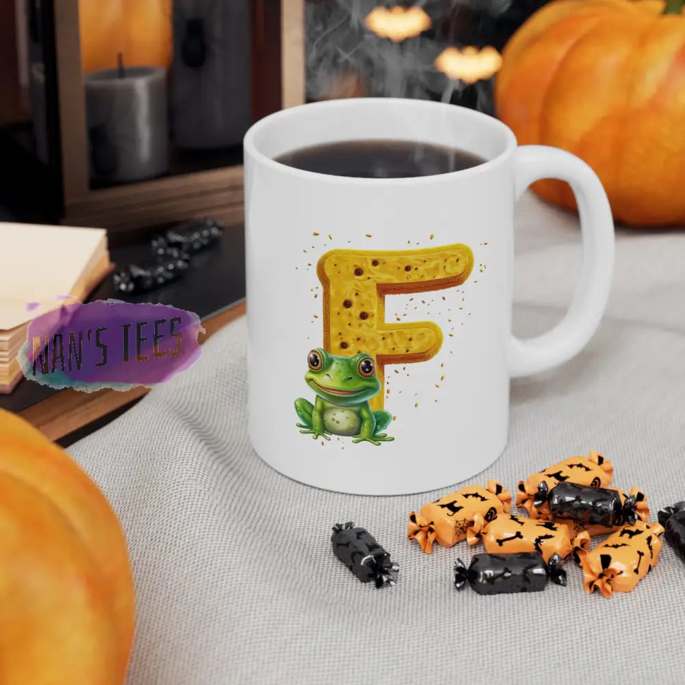 Super Cute Animal Alphabet Letter F | Ceramic Mug 11Oz