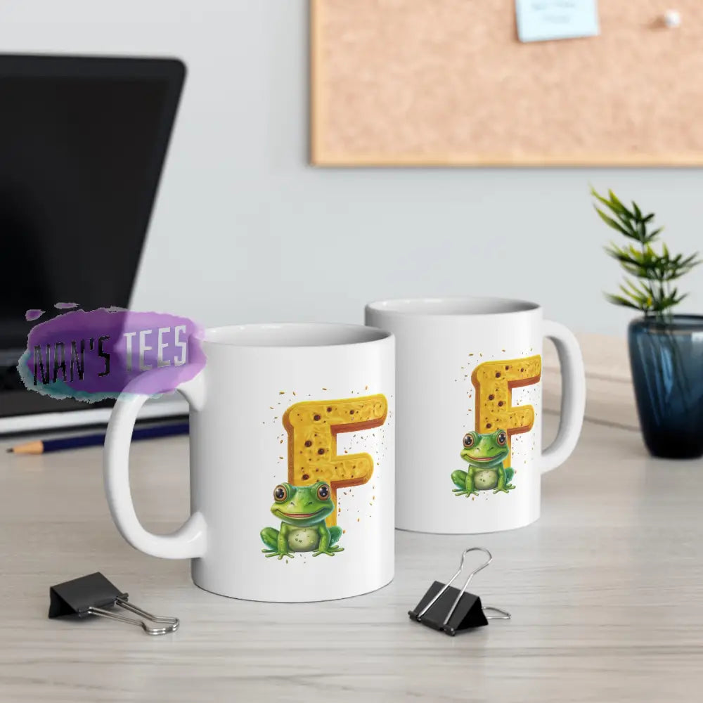 Super Cute Animal Alphabet Letter F | Ceramic Mug 11Oz