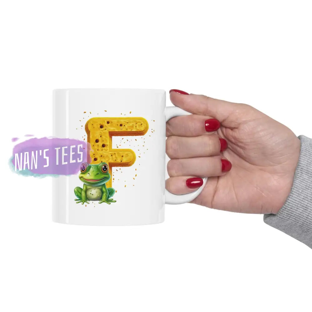 Super Cute Animal Alphabet Letter F | Ceramic Mug 11Oz