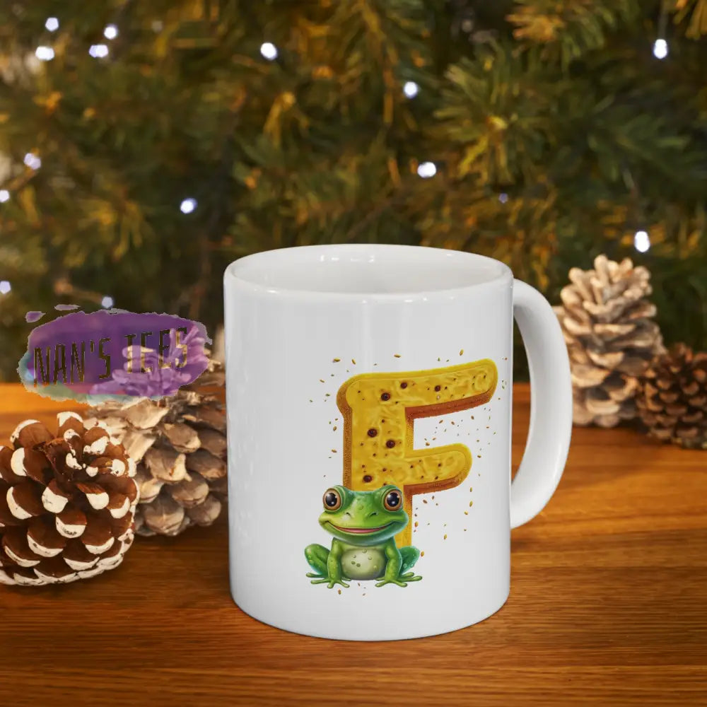 Super Cute Animal Alphabet Letter F | Ceramic Mug 11Oz