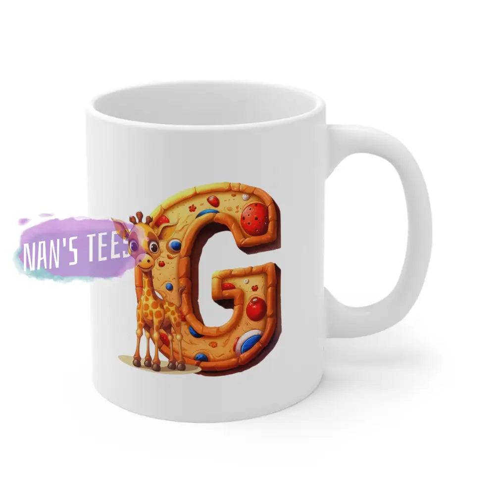 Super Cute Animal Alphabet Letter G | Ceramic Mug 11Oz