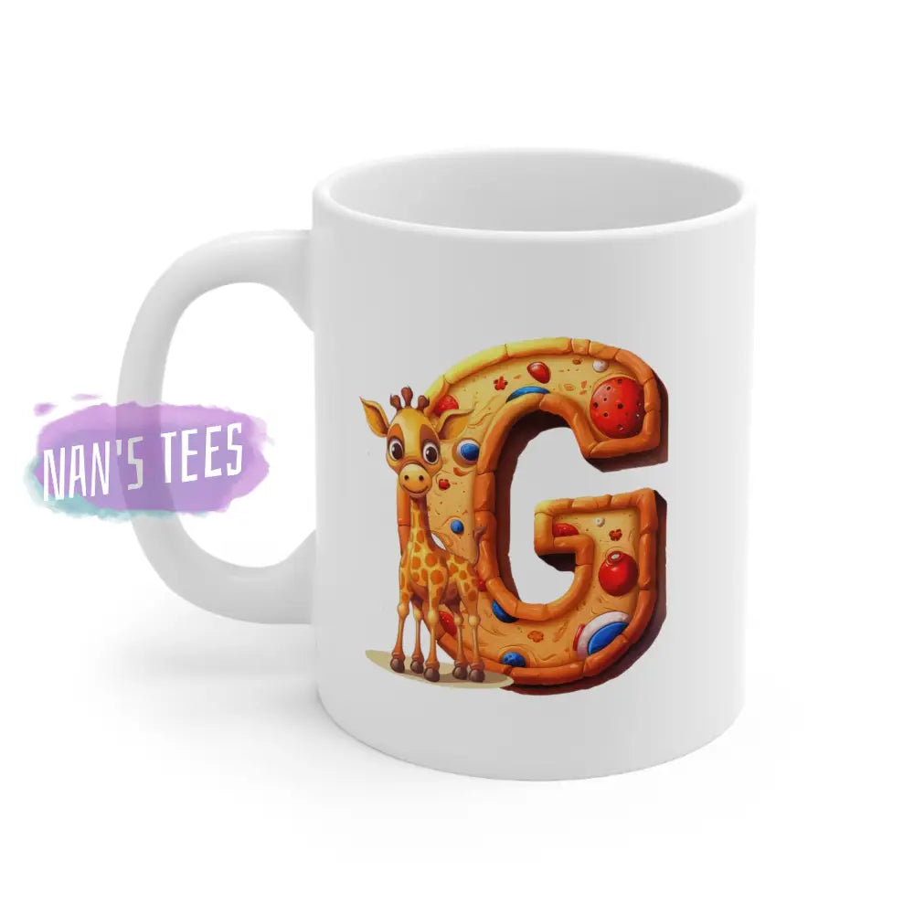 Super Cute Animal Alphabet Letter G | Ceramic Mug 11Oz