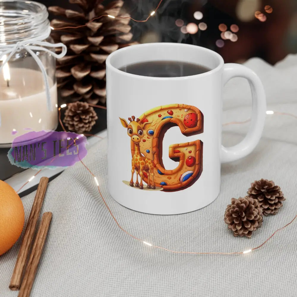 Super Cute Animal Alphabet Letter G | Ceramic Mug 11Oz