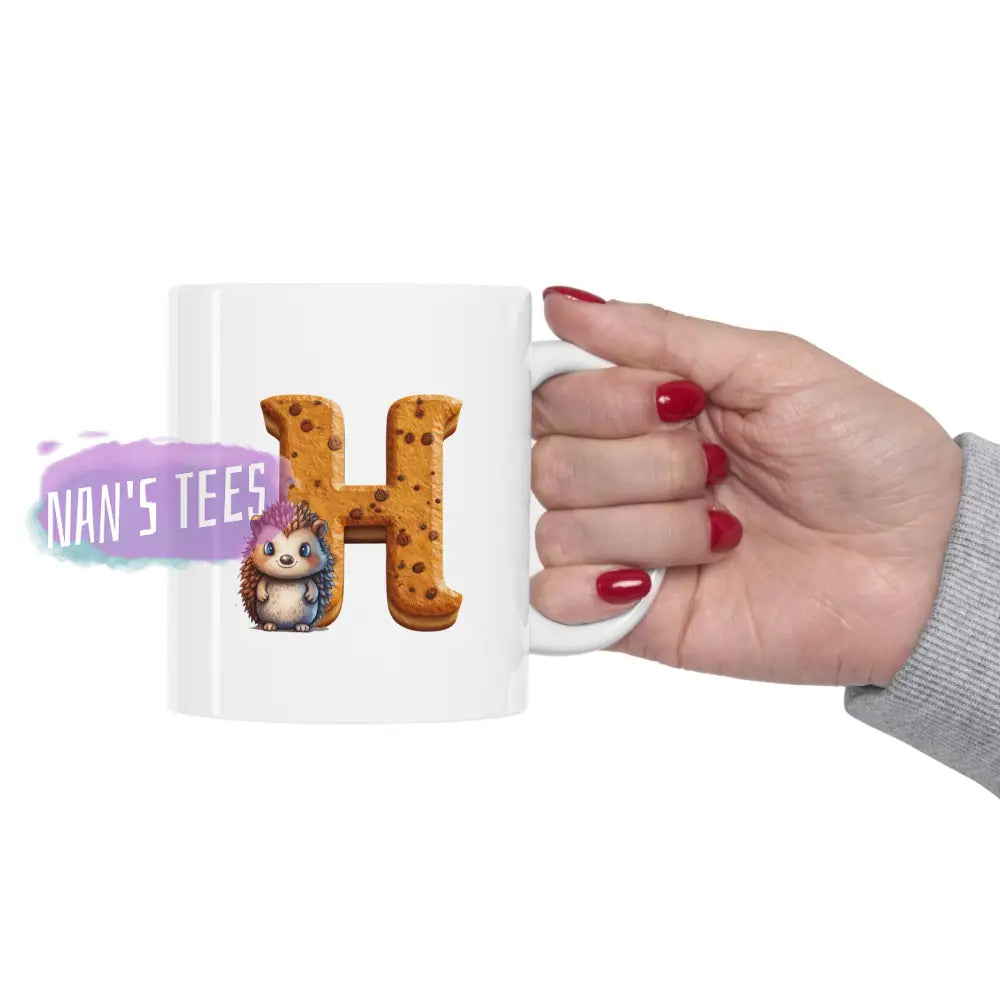 Super Cute Animal Alphabet Letter H | Ceramic Mug 11Oz