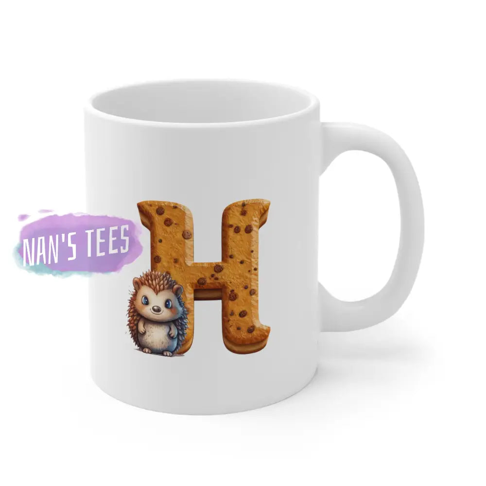 Super Cute Animal Alphabet Letter H | Ceramic Mug 11Oz