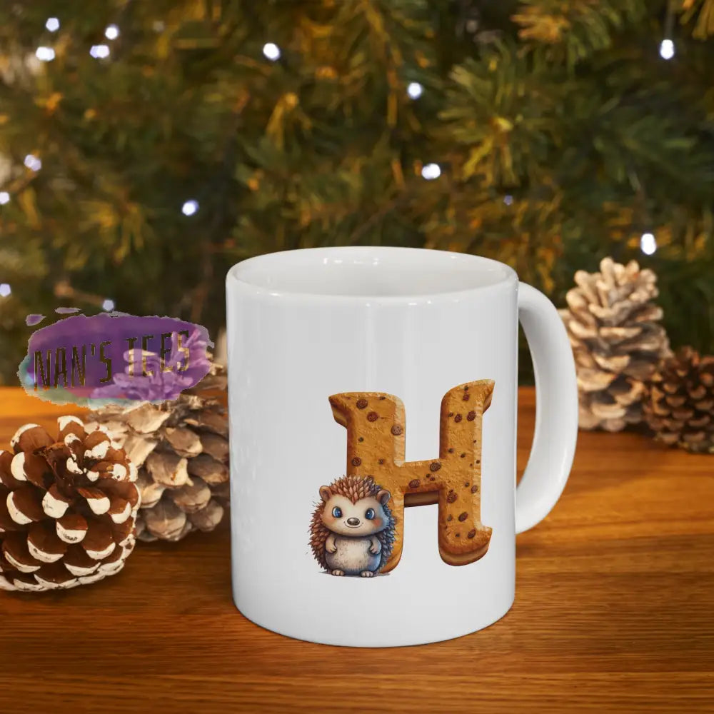 Super Cute Animal Alphabet Letter H | Ceramic Mug 11Oz