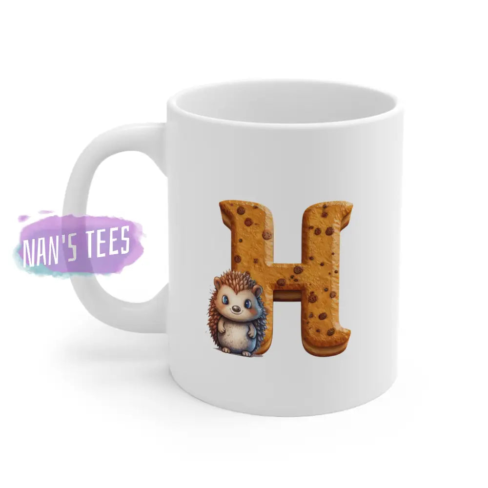 Super Cute Animal Alphabet Letter H | Ceramic Mug 11Oz