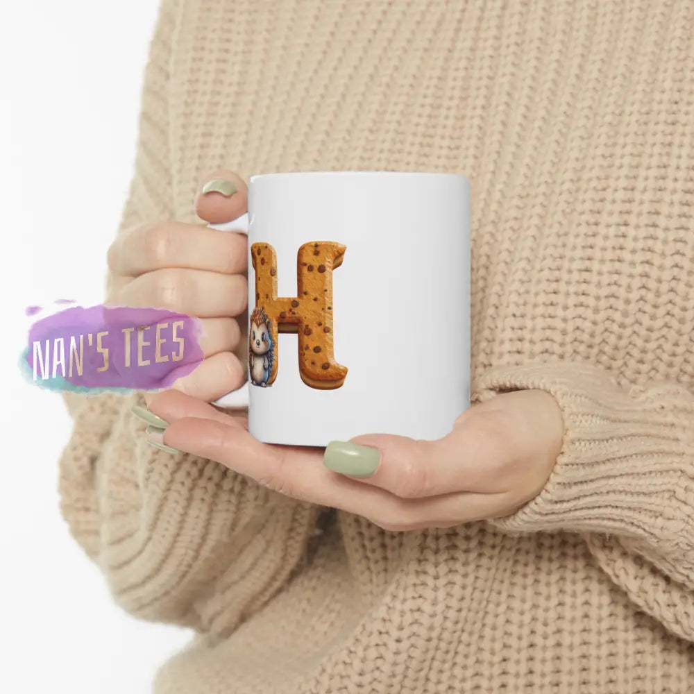 Super Cute Animal Alphabet Letter H | Ceramic Mug 11Oz