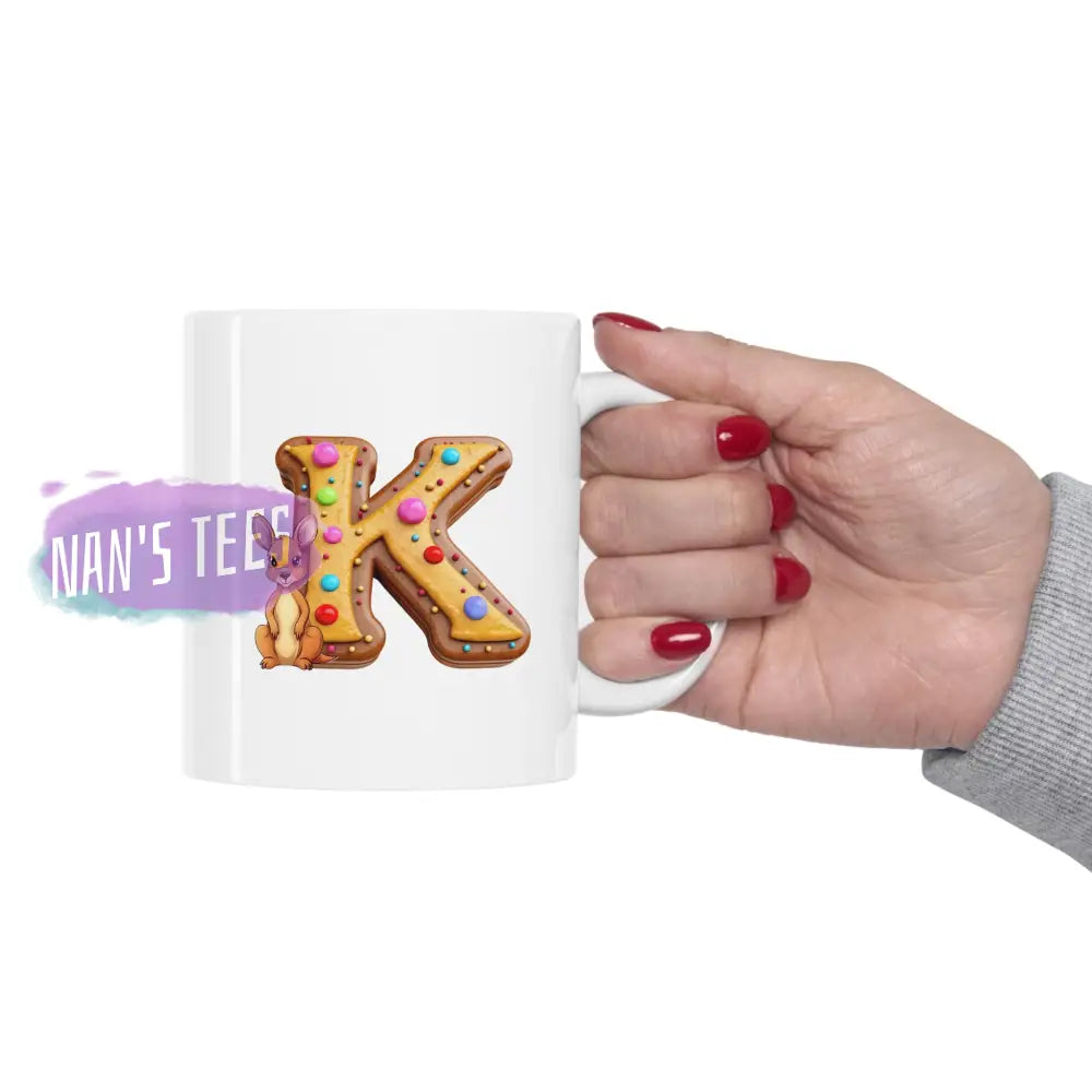 Super Cute Animal Alphabet Letter K | Ceramic Mug 11Oz