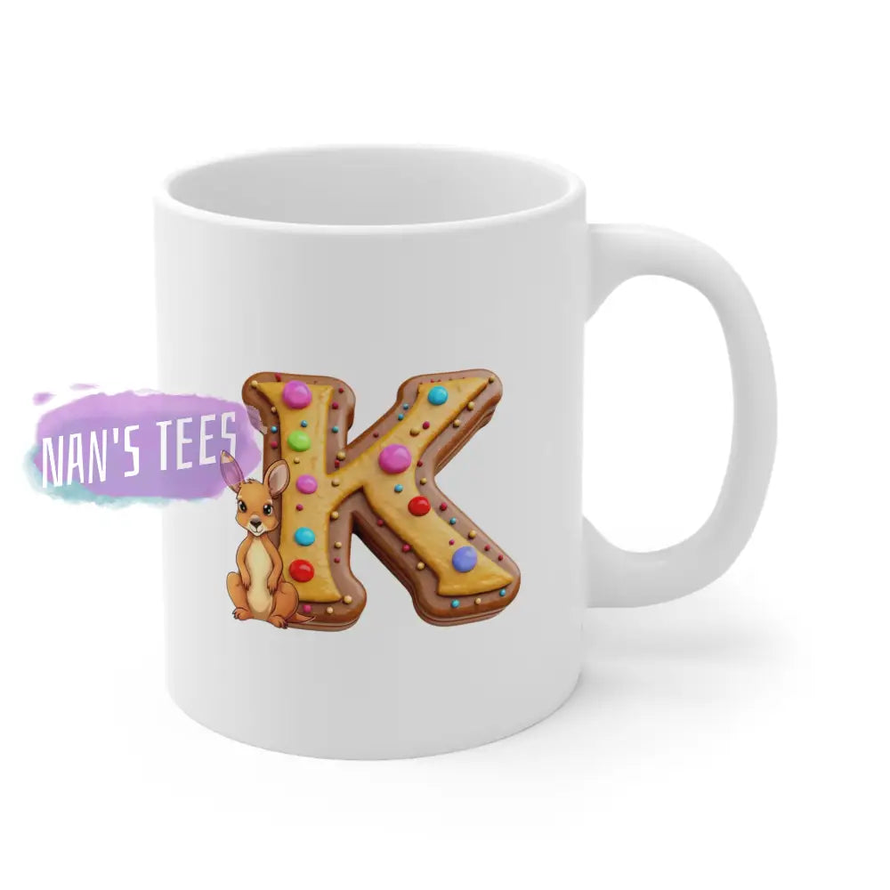 Super Cute Animal Alphabet Letter K | Ceramic Mug 11Oz