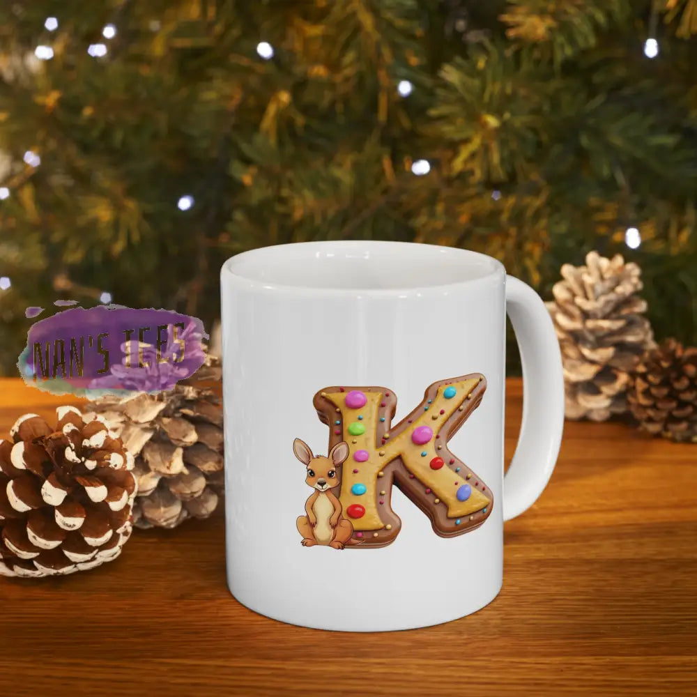 Super Cute Animal Alphabet Letter K | Ceramic Mug 11Oz