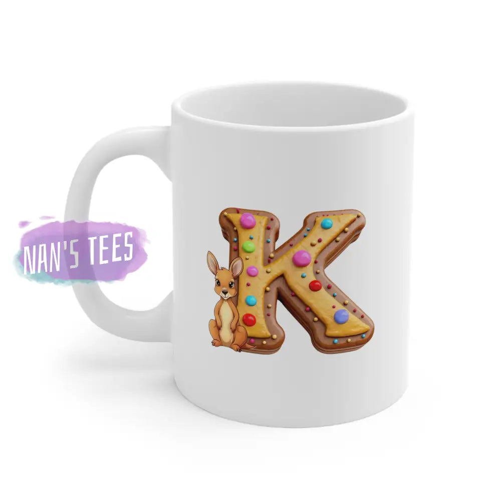 Super Cute Animal Alphabet Letter K | Ceramic Mug 11Oz