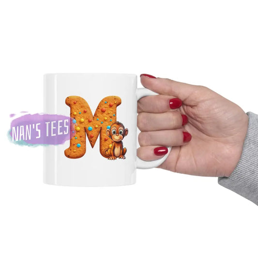 Super Cute Animal Alphabet Letter M | Ceramic Mug 11Oz