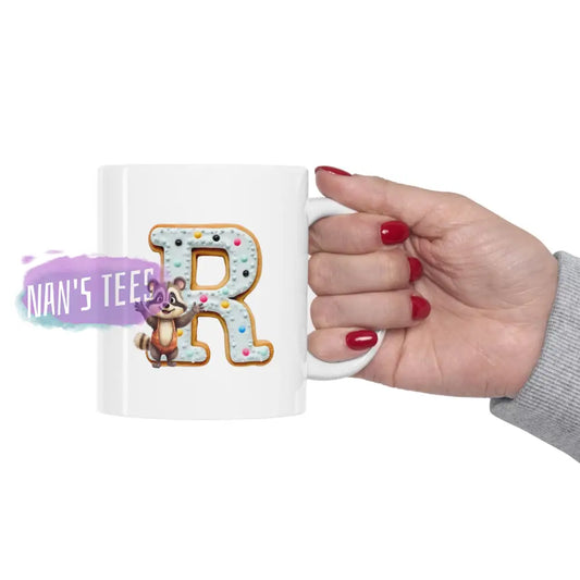 Super Cute Animal Alphabet Letter R | Ceramic Mug 11Oz