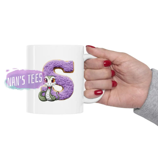 Super Cute Animal Alphabet Letter S | Ceramic Mug 11Oz