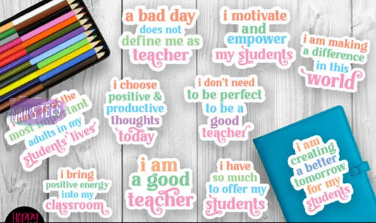 Teacher Affirmation Stickers | Gift Ideas For Teachers Appreciation Gifts Week Daily