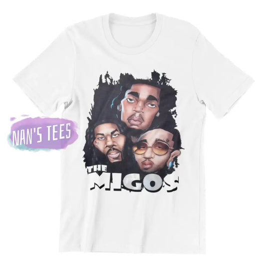 The Migos Animated Unisex Graphic T-Shirt White / Medium