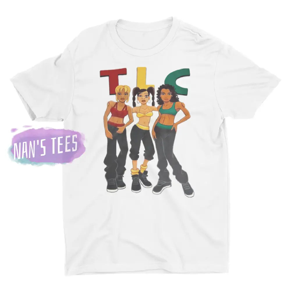 Tlc Animated Graphic T-Shirt White / Small